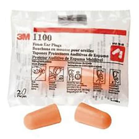 3M No Foam Bullet Shape, 29 dB, Orange 1100